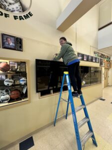 Commercial display installation by ZehmTV at Emerald Ridge High School