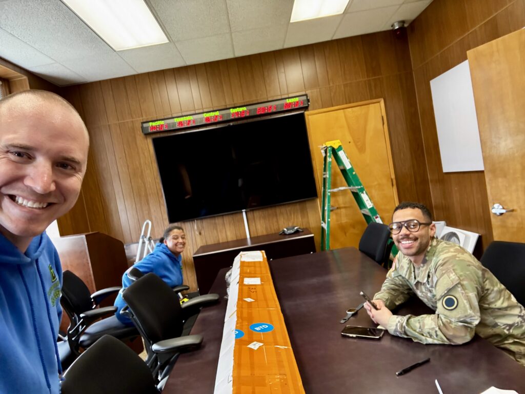 Commercial TV installation in conference room by ZehmTV Mounting Services LLC in Tacoma Washington
