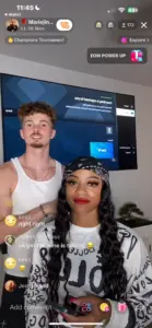 TikTok couple mounting a TV during a live video call with remote guidance from ZehmTV in Washington helping customers in Atlanta